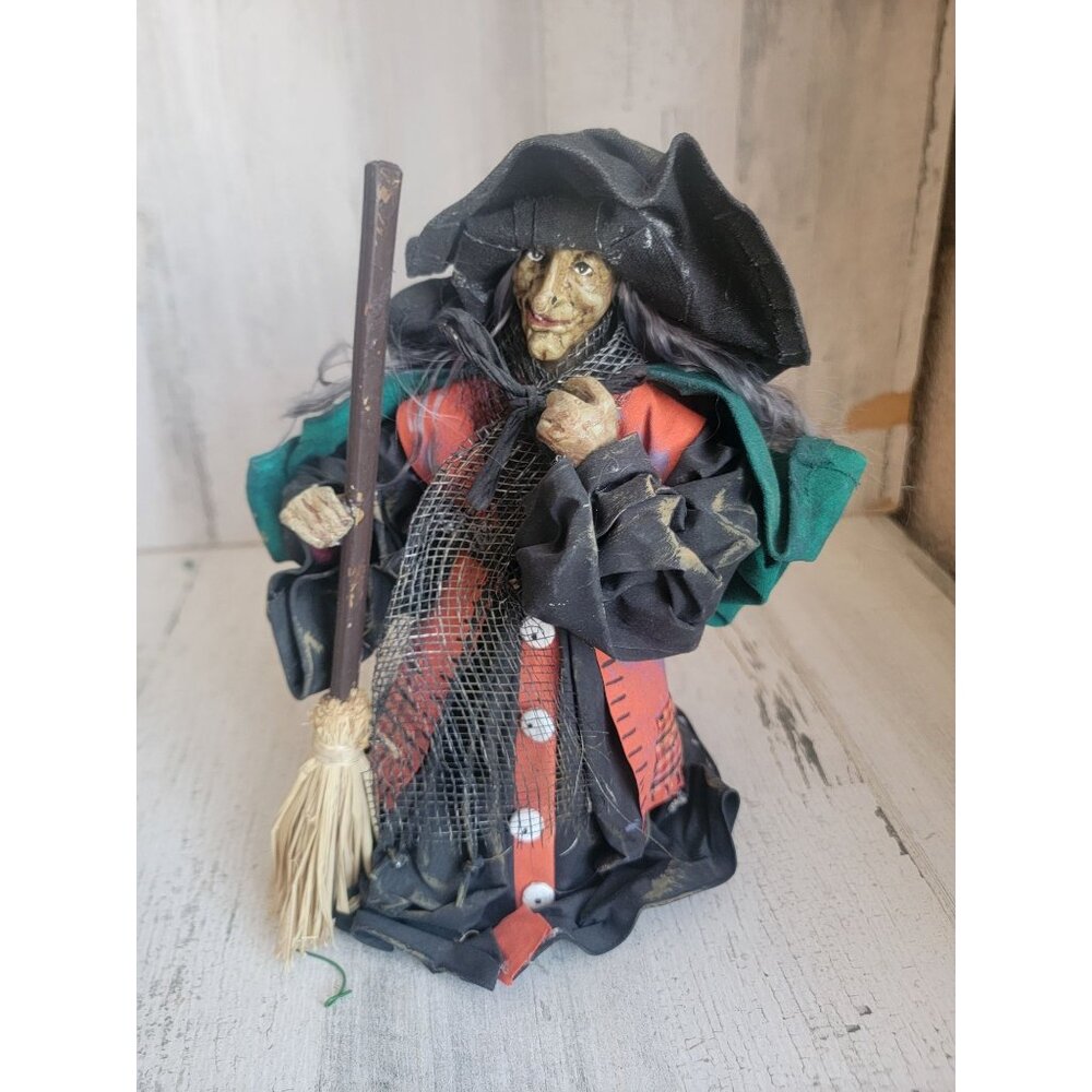 Halloween witch broom vintage tree‎ topper spooky unique